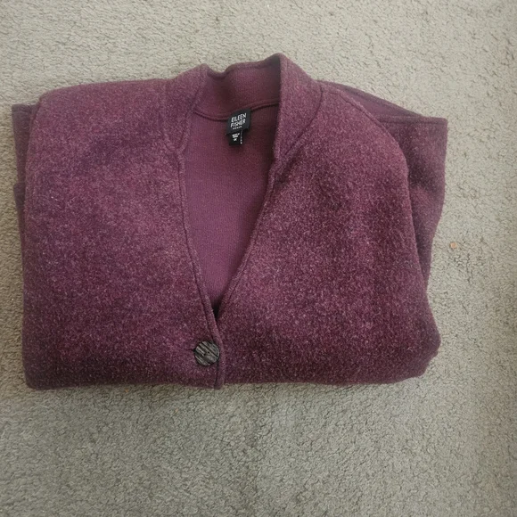 Eileen Fisher Lambswool Cardigan Sweater - Picture 6 of 6